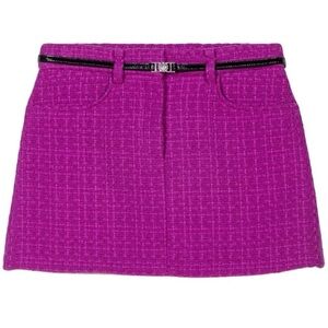 Maje Rich Purple Tweed Skirt